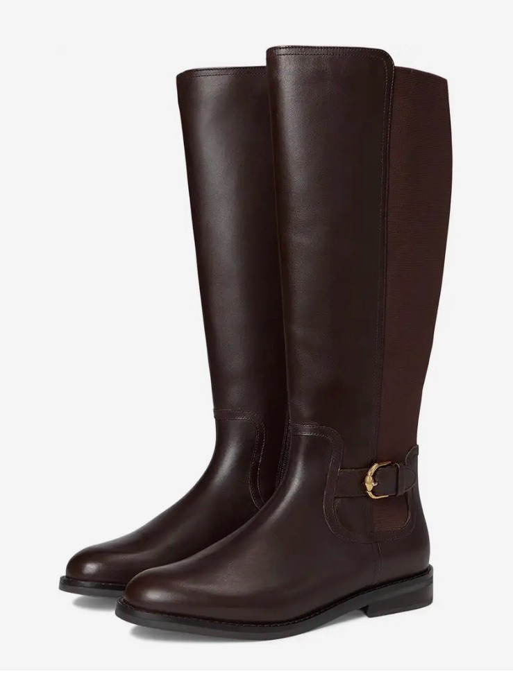 Cole Haan Brown Knee High Riding Boots Women’s Size 9b Stretch Calf